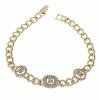 3679 Bransoletka elegancka złota 19cm pozłacana 14k Xuping cyrkonie